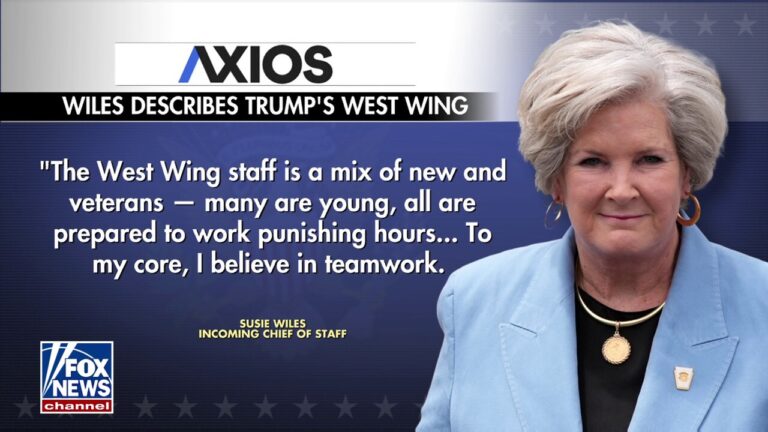 Wiles vows teamwork for Trump West Wing