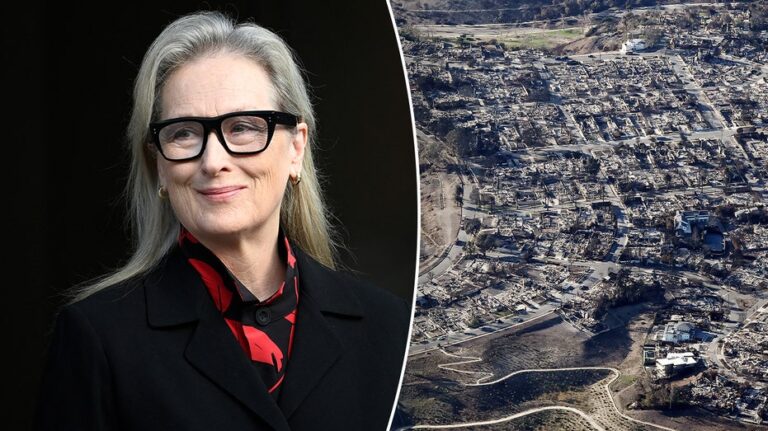 Meryl Streep cut a 'car-size hole' in her neighbor's fence to escape Palisades Fire