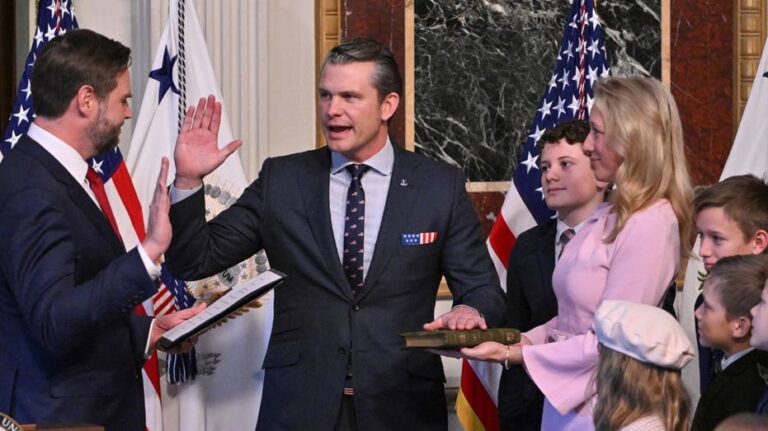 Pete Hegseth sworn in as defense secretary: 'An honor of a lifetime'