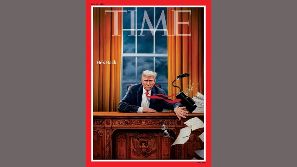 'He's back': Time magazine's Trump inauguration cover draws gleeful reaction from conservatives