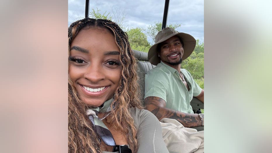 Simone Biles shares close encounter with wildlife on honeymoon safari with NFL husband