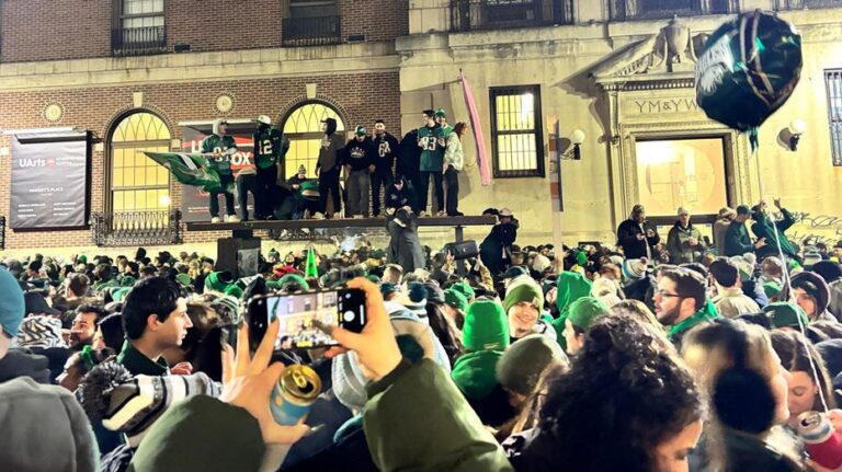 Chaos fills Philadelphia as Eagles fans celebrate rout of Chiefs in Super Bowl LIX