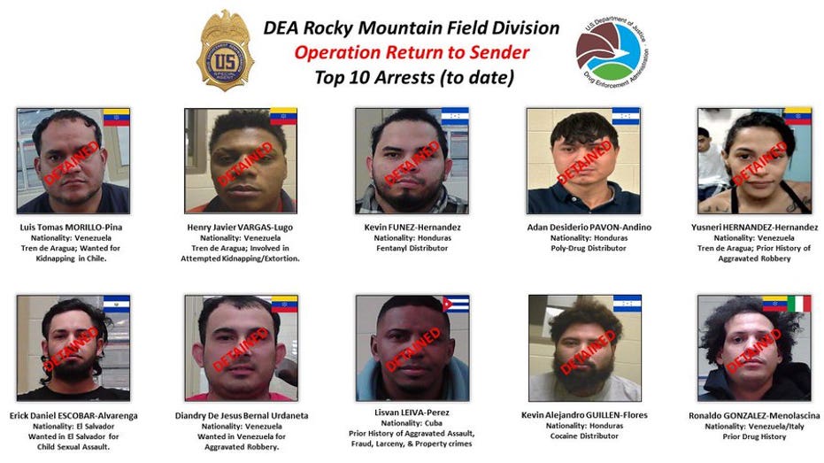 Colorado's top 10 drug criminals arrested, facing deportation under DEA operation