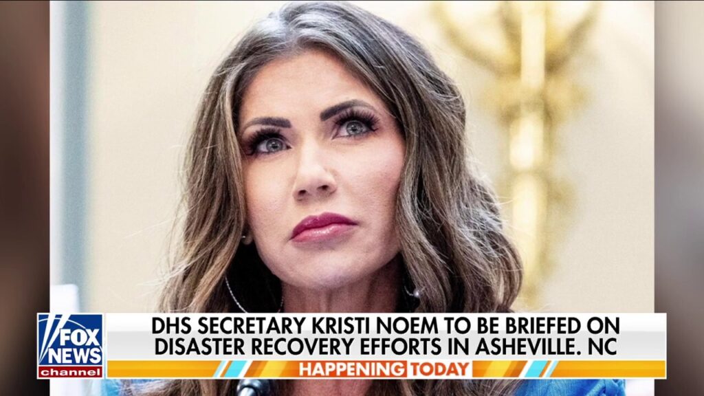 Kristi Noem heads to Asheville amid heavy criticism of FEMA response under Biden