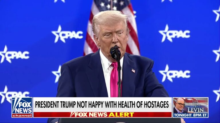 Trump calls it 'horrible' that hostages are in 'bad shape' when they come back