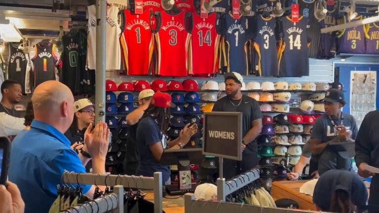 NFL stars surprise Make-A-Wish kids at LIDS in New Orleans