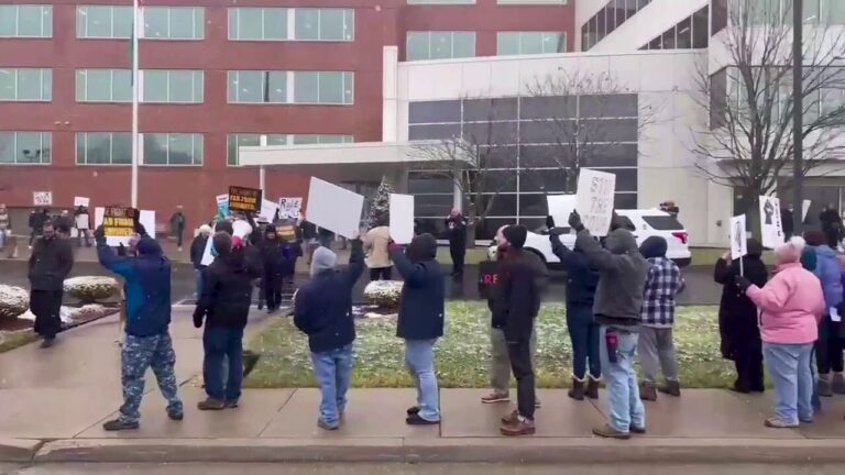 Anti-DOGE protesters gather in sleepy West Virginia city