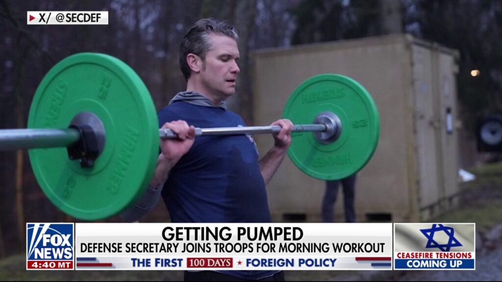 Hegseth joins troops in Germany for morning workout