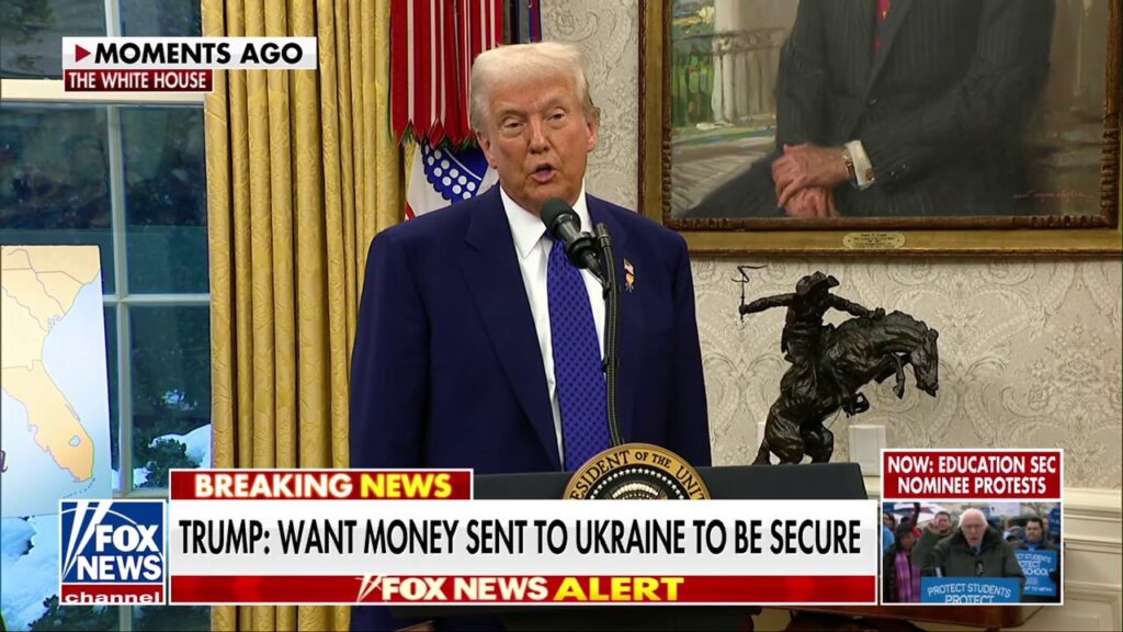 President Trump takes questions after Tulsi Gabbard sworn in