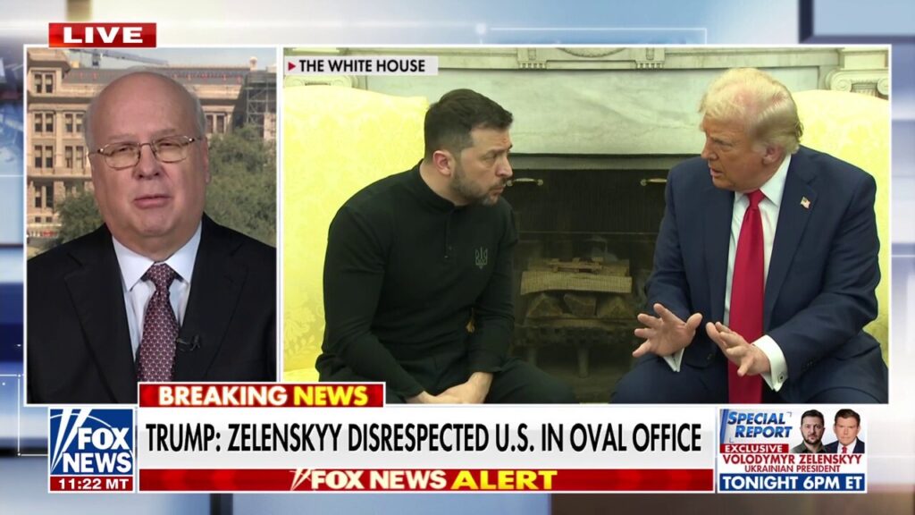 It will be ‘incredibly hard’ to walk back ‘animosity’ seen at Trump-Zelenskyy meeting, says Karl Rove