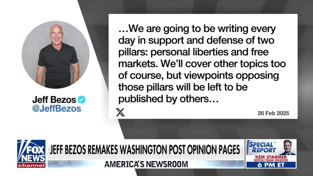 Bezos reining in Washington Post opinion page from ‘absurd lunacy’ of recent years, Charlie Hurt says