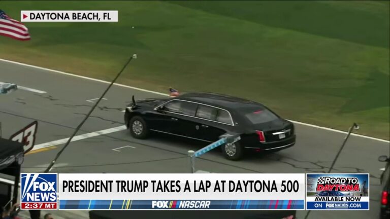 Former NASCAR driver and congressional candidate describes pressure of Daytona 500 with Trump in attendance