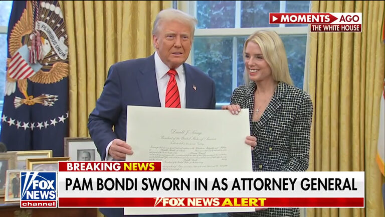 Pam Bondi sworn in as attorney general