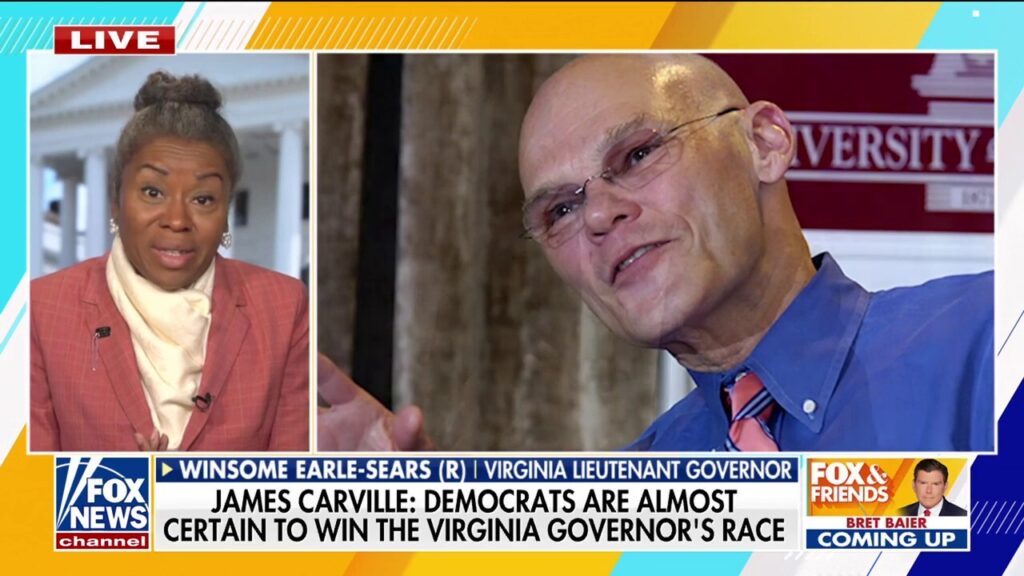 Virginia gubernatorial candidate responds after James Carville says Dems 'almost certain' to win