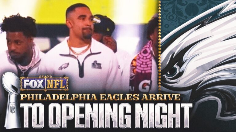 The Philadelphia Eagles arrive at Super Bowl Opening Night | Super Bowl LIX Opening Night