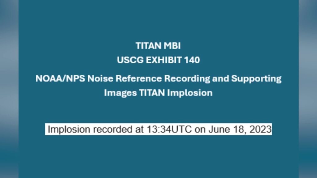 NOAA releases sounds of Titan submersible explosion