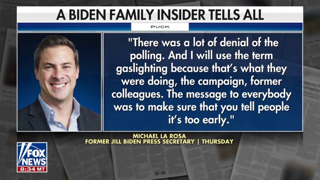 Former Biden aide claims administration was 'gaslighting' on poor polling