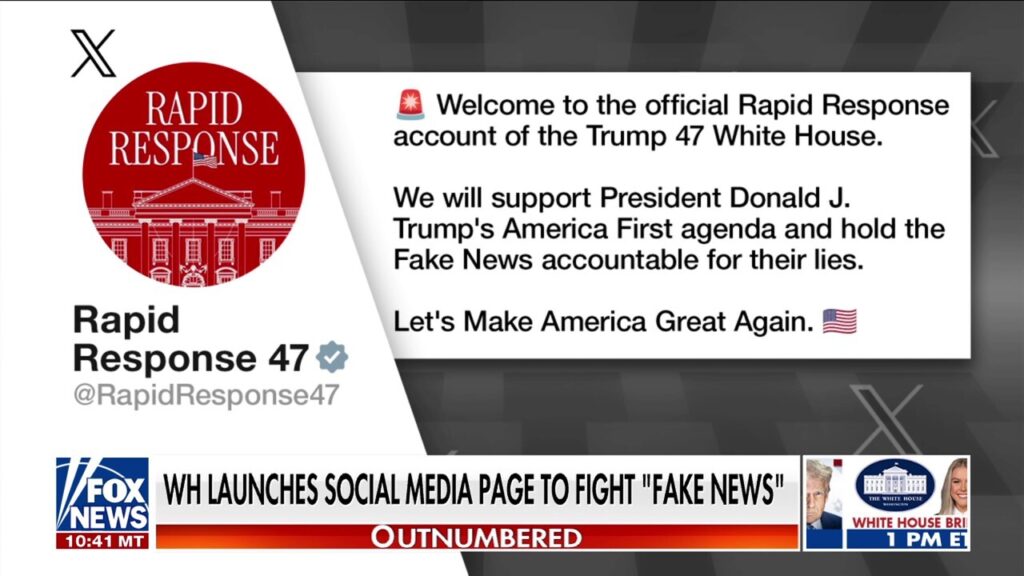 Trump unveils 'Rapid Response 47' social media account to 'hold fake news accountable'