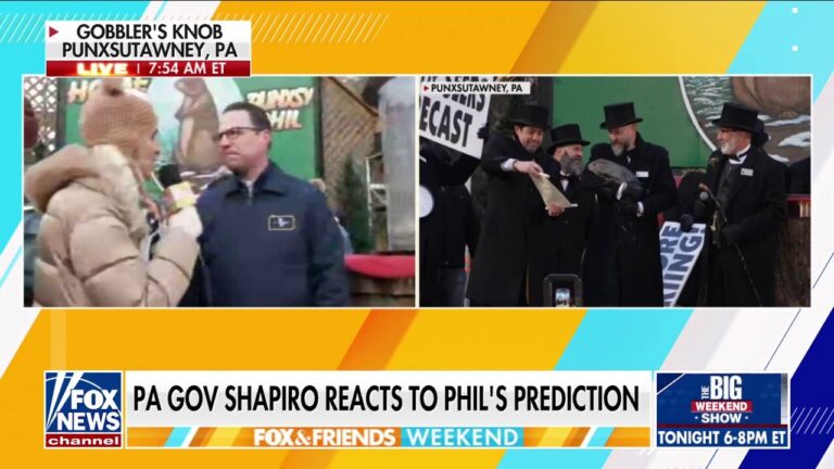 Pennsylvania Gov. Josh Shapiro shares message of hope during Groundhog Day celebration