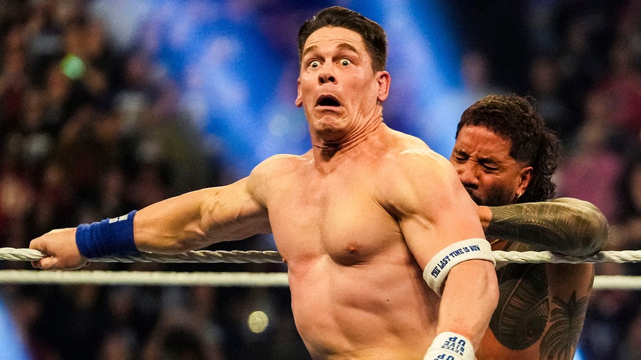 Jey Uso eliminates John Cena to win men's Royal Rumble; Cody Rhodes retains world title