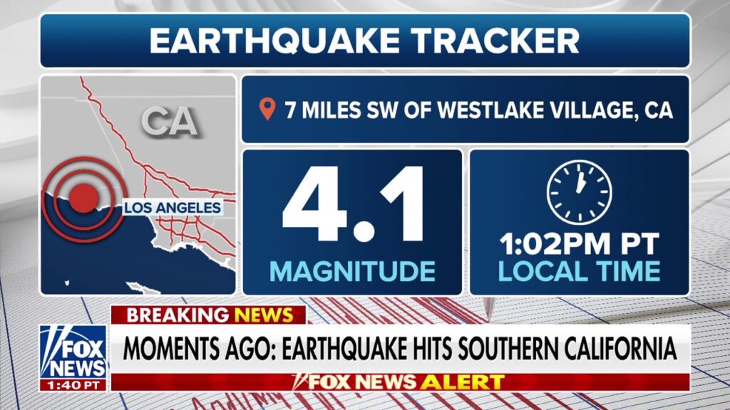 FOX correspondent live on air as 4.1 magnitude earthquake hit Southern California