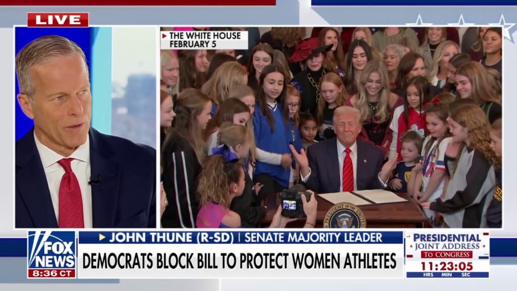 Senate Majority Leader Thune: Democrats are 'out of step' with Americans on trans athlete debate