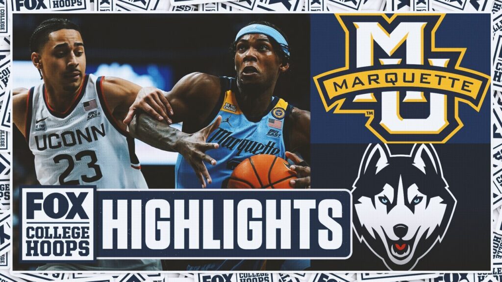 No. 20 Marquette Golden Eagles vs. UConn Huskies Highlights | FOX College Hoops