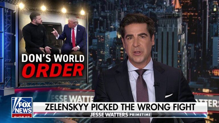 This was a diplomatic catastrophe for Zelenskyy, Jesse Watters says