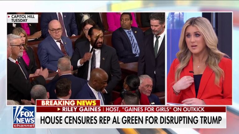 Riley Gaines slams Al Green's 'entirely theatrical' disruption after House censure vote