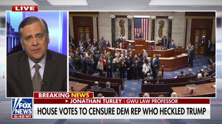 Jonathan Turley reacts to Democrats protesting Rep. Green's censure: 'Rage overcoming reason'