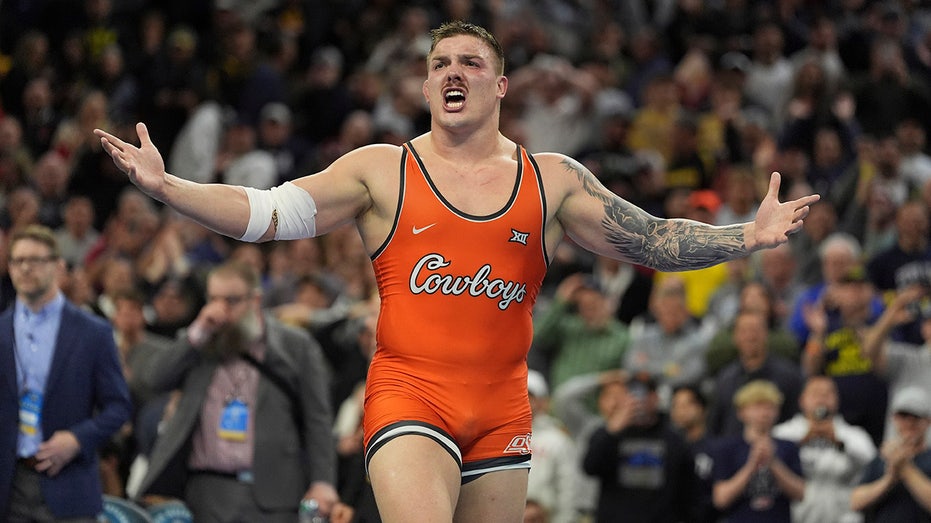 Oklahoma State's Wyatt Hendrickson salutes Trump after shocking NCAA win, opens up about Air Force career