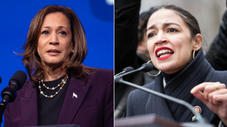Social media erupts after AOC debuts another 'strange' accent at rally: 'Kamala’s playbook'