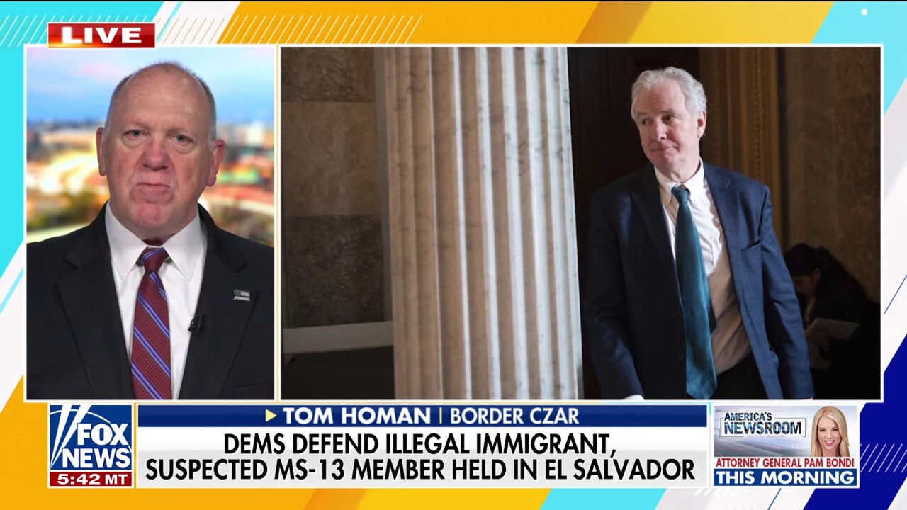 Tom Homan rips Democrats seeking to aid deported MS-13 suspect: 'Disgusting'