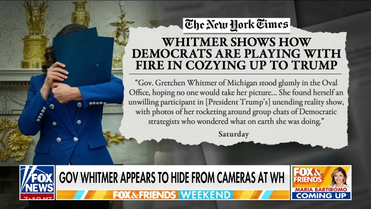 Gov. Whitmer appears to hide from cameras during White House visit