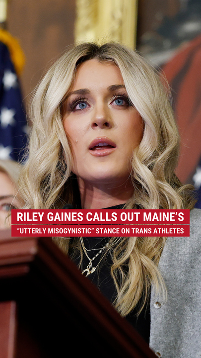 Riley Gaines calls out Maine's "utterly misogynistic" stance on trans athlete