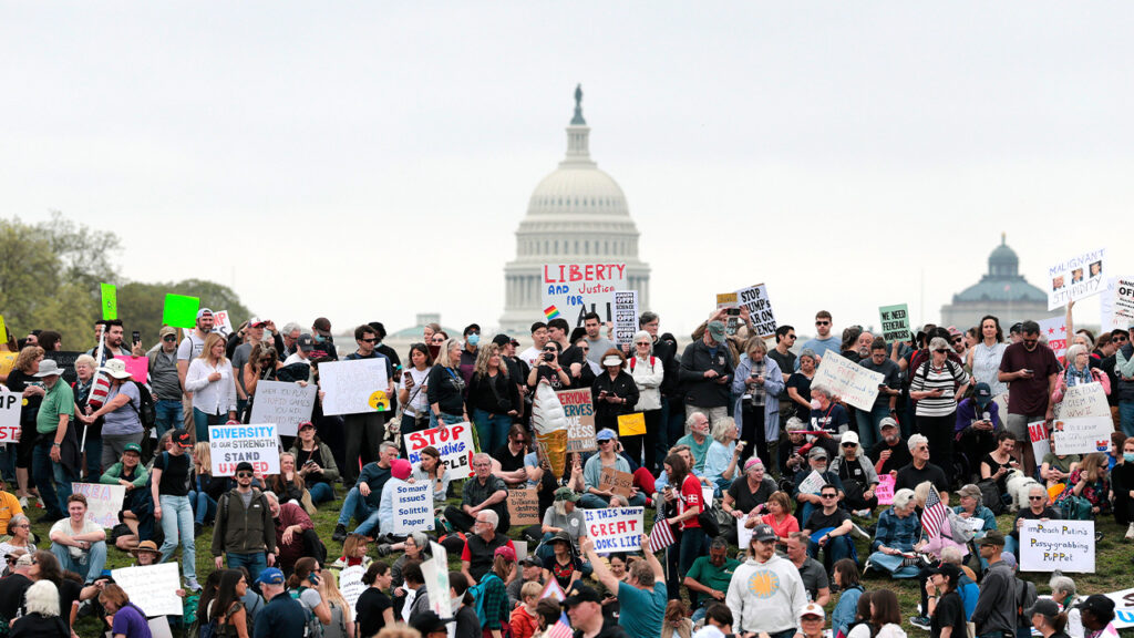 WATCH LIVE: Liberals rally to protest President Trump's policies in nation's capital