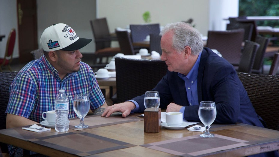 Dem Senator Van Hollen meets, shakes hands with Abrego Garcia; El Salvador says inmate will remain in custody