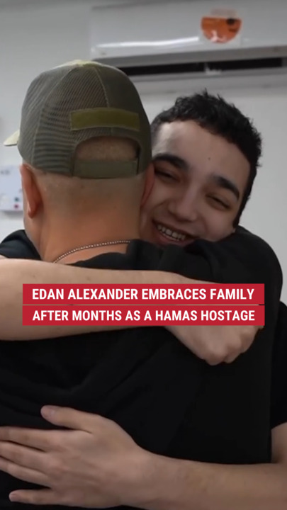 Edan Alexander embraces family after months as a Hamas hostage