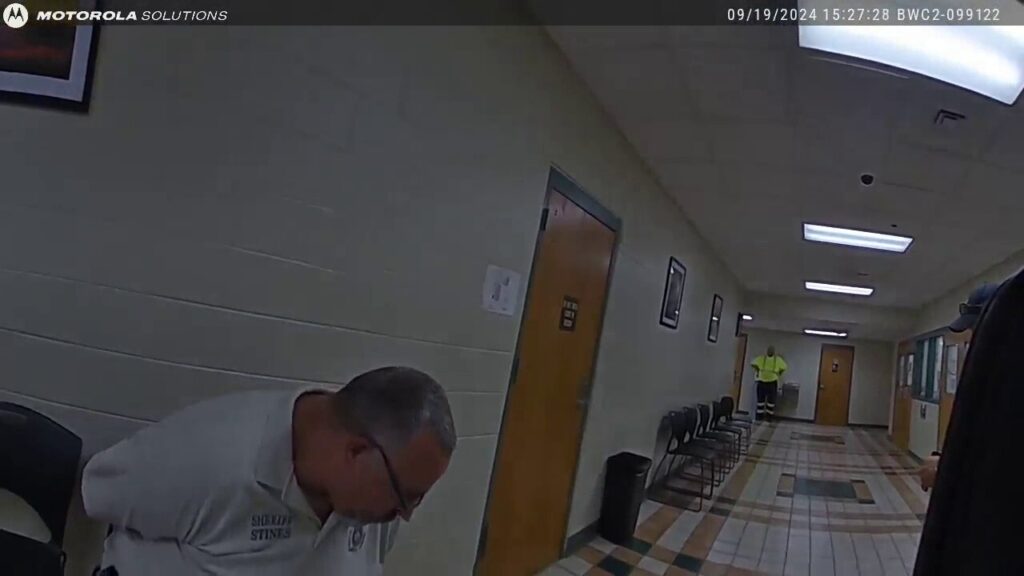 Shawn 'Mickey' Stines questioned by police moments after fatal shooting of Judge Kevin Mullins