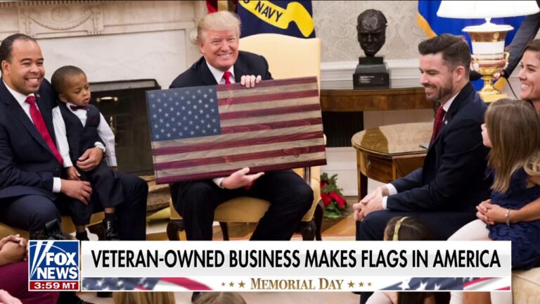 Combat veteran's company makes flags in America
