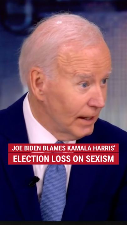 Joe Biden blames Kamala Harris' election loss on sexism