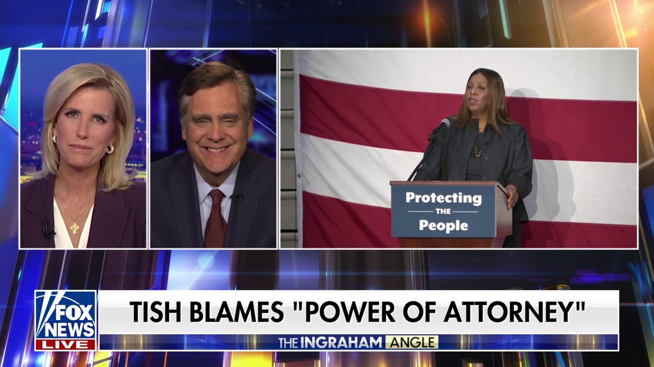 Letitia James is making the same argument she rejected from Trump, says Jonathan Turley