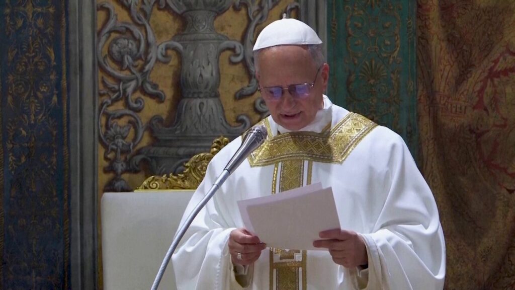 Pope Leo XIV celebrates first Mass as pontiff