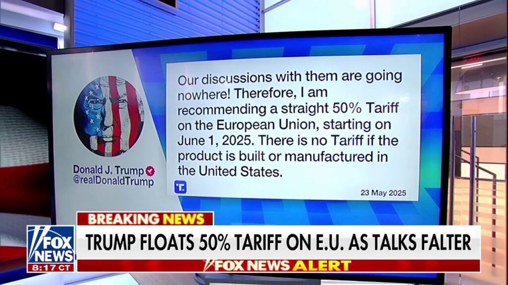 Trump threatens 50% tariff on EU as trade talks stall