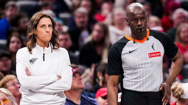 Fever coach Stephanie White reveals she was fined over apparent criticism of WNBA officiating