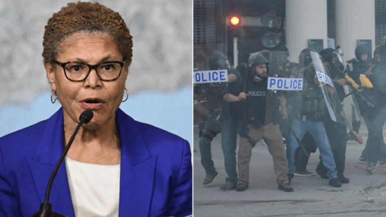 Mayor Bass blames Trump's ICE raids for starting riots while claiming 'things in LA are calm'