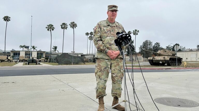 Marines detain first civilian as radical leftists plan 'defiance' against Trump