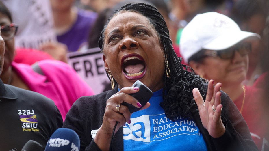 President of largest teachers union in US defends illegal immigrants during anti-ICE protest in LA