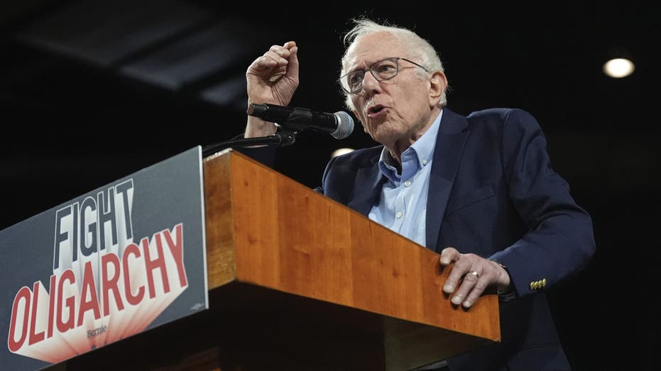 Watch: Bernie Sanders reacts to Trump's Iran strikes in real time at 'Fighting Oligarchy' rally