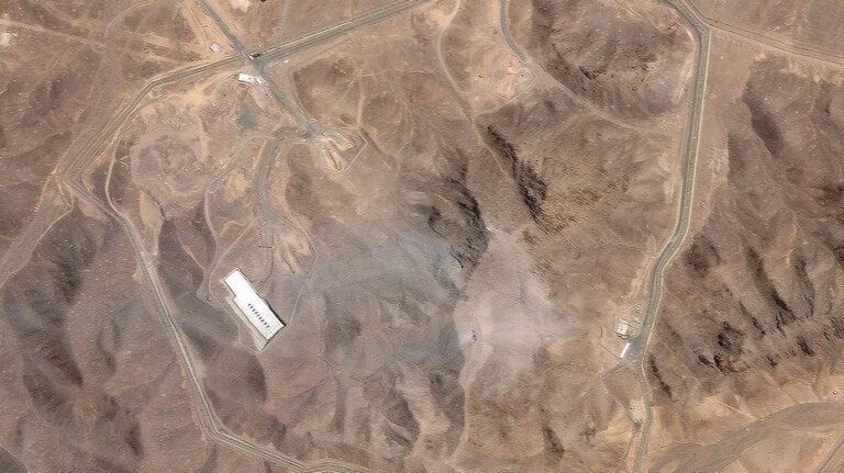 Satellite image shows Fordow nuclear facility after massive bomb strike
